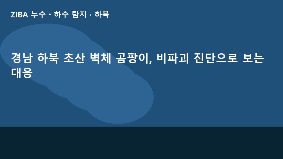 경남 하북 초산 벽체 곰팡이, 비파괴 진단으로 보는 대응